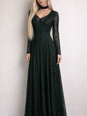 Vintage Lace Sleeve Cottagecore Starina Maxi Dress